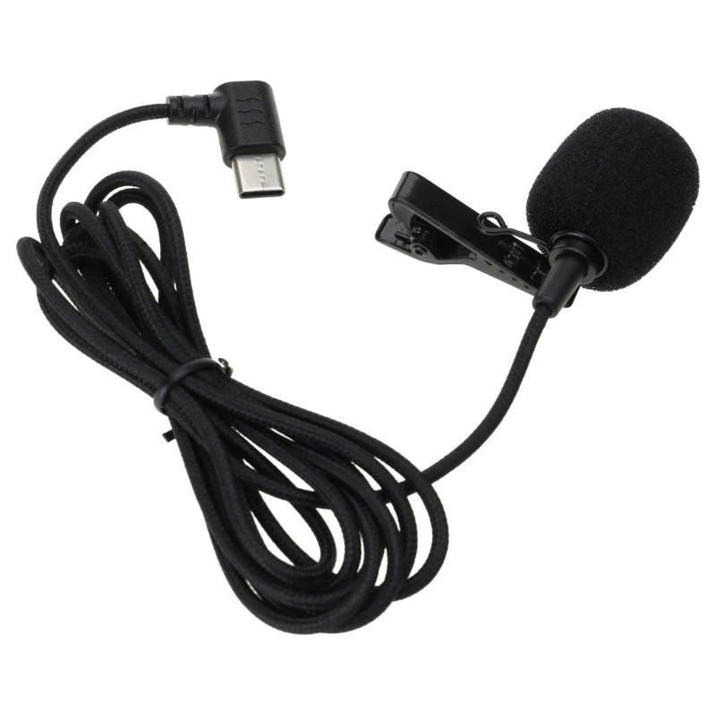 Lapel Mic Lavalier Microphone with Omnidirectional Pickup Windproof For 360