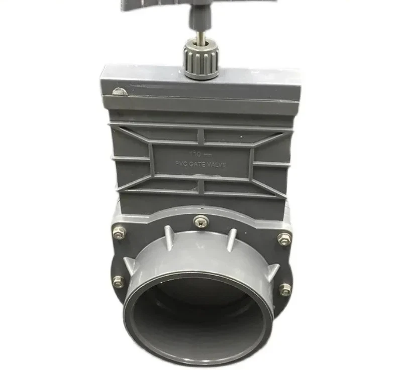 UPVC plastic PVC fish pond RV sewage gate valve plug valve plastic pull plate valve DN40506375100 110