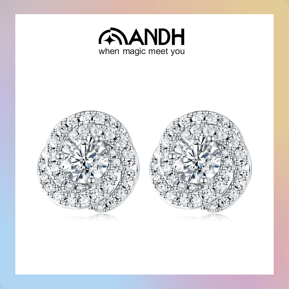 

APIR 0.5Carat 5mm D Color VVS1 Moissanite Stud Earrings for Women Top Quality 100% 925 Sterling Silver Sparkling Wedding Jewelry