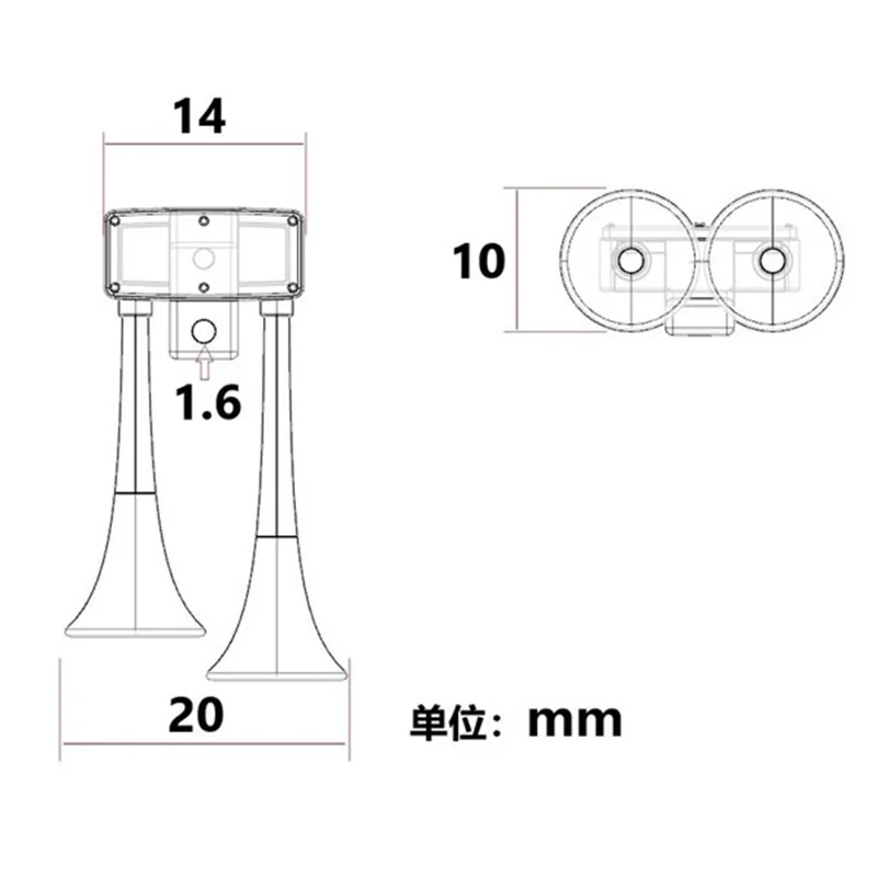 2pcs Simulation Upgrade Trumpet Whistle for 1/14 Tamiya RC Truck Tipper SCANIA 770S 56368 VOLVO ACTROS BENZ MAN LESU Model Car