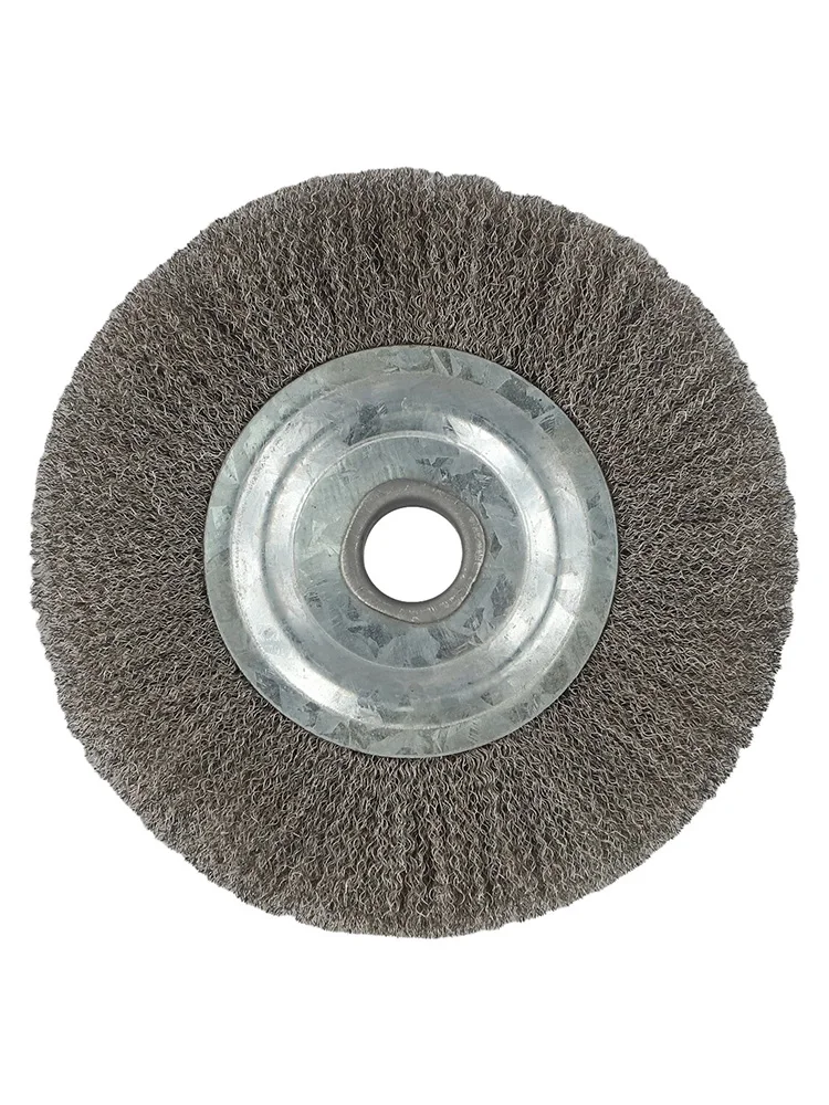 1 Pcs 5inch Crimped Stainless Steel Wire Wheel Brush Bench Grinder Abrasive 16mm Hole Rust Removal Brush Set