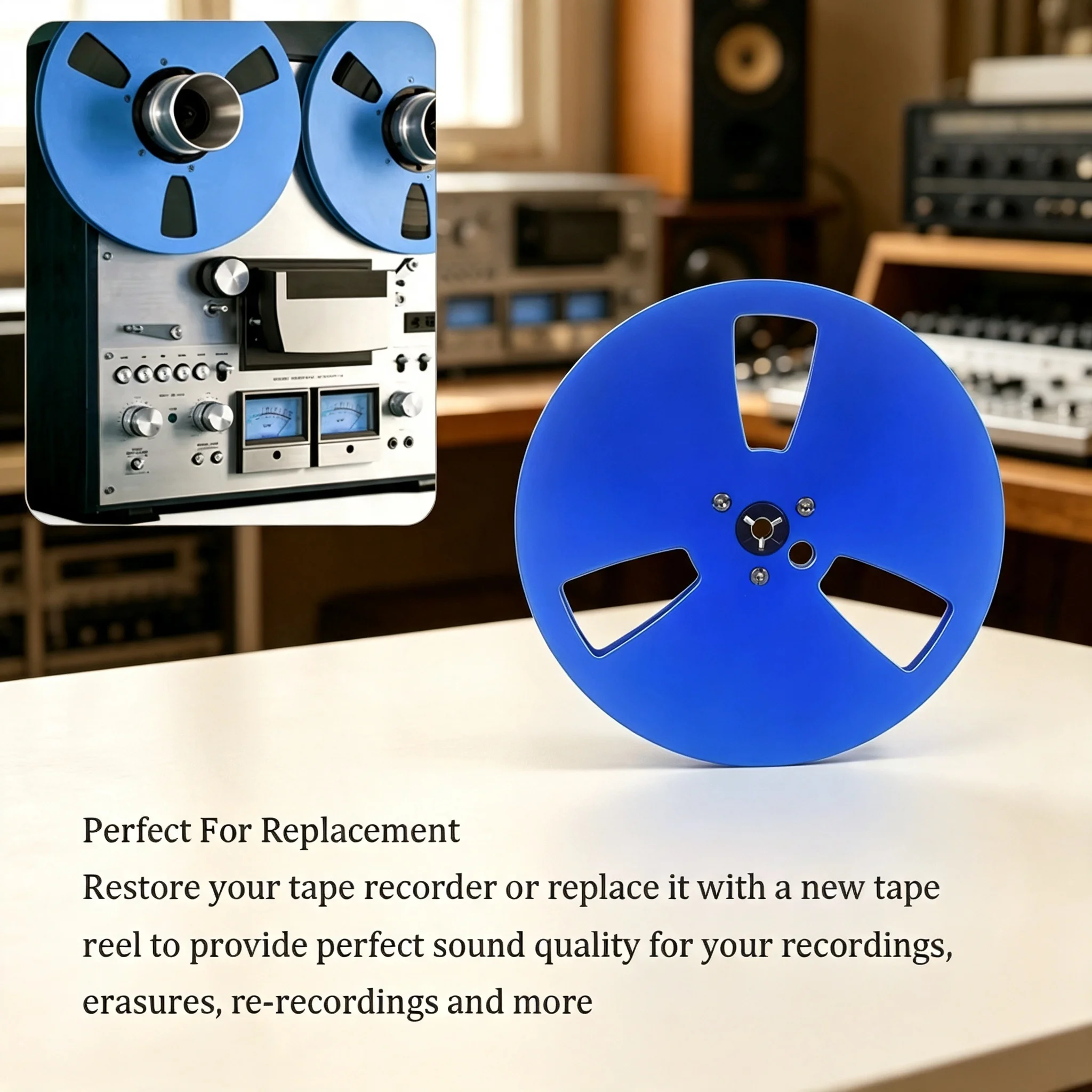 Aluminum Tape Reel – Lightweight Empty Reel for Reel‑to‑Reel Tape Recorders, Open Reel Accessory