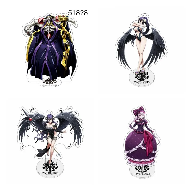 Overlord Anime Figures albedo Ainz Ooal Gown Cosplay Acrylic Stands Character Shalltear Bloodfallen Model Plate Desk Decor Prop