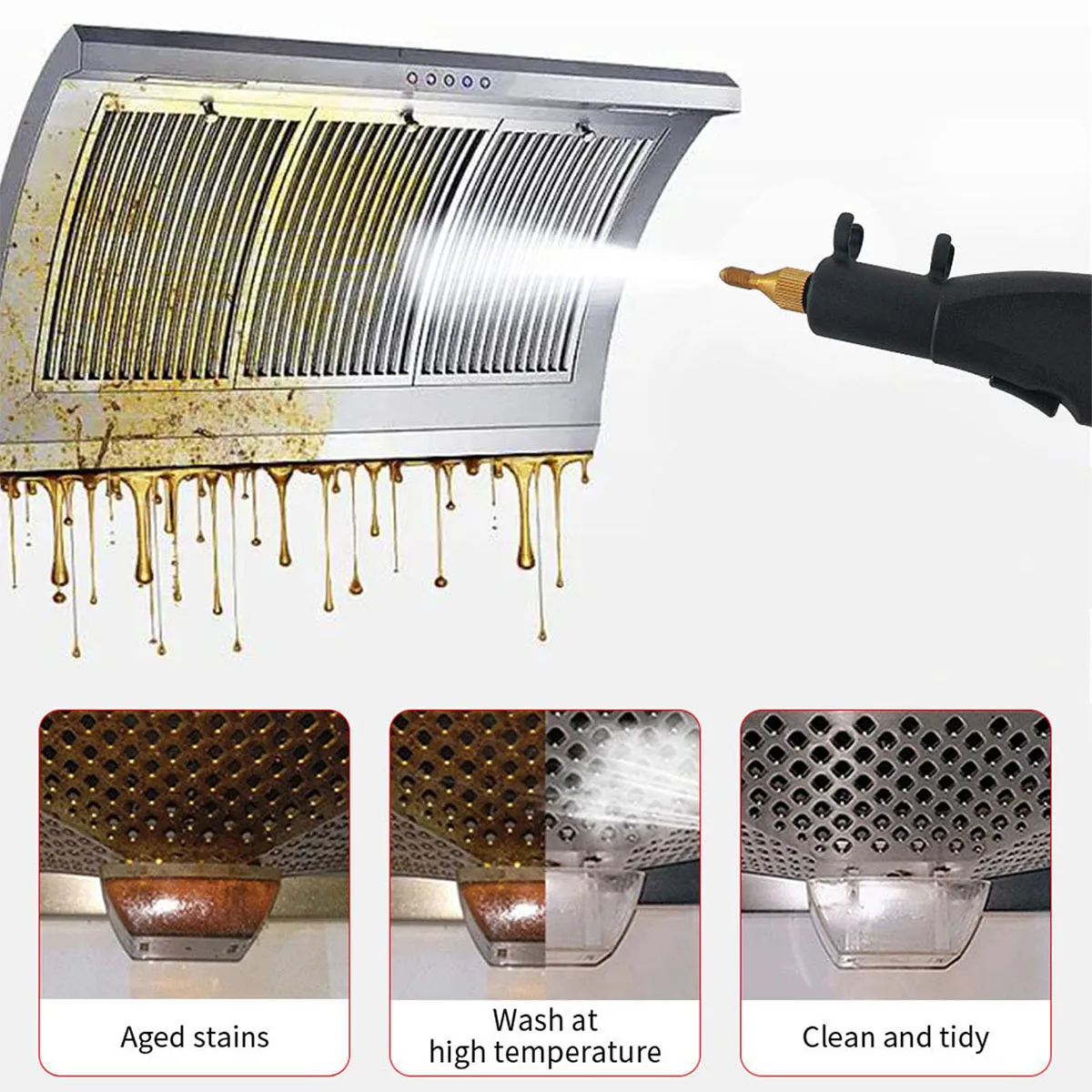 2200V Household High Temperature and High Pressure Steam Cleaner Portable Multi-function Cleaning Machine 1500W Dissolves Dirt