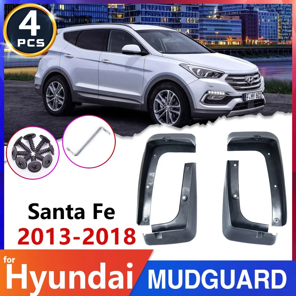 

Tire Fender Mud Flap Guard for Hyundai Santa Fe ix45 2013~2018 2014 2015 2016 2017 DM Car Mudflaps Splash Guards Car Stickers