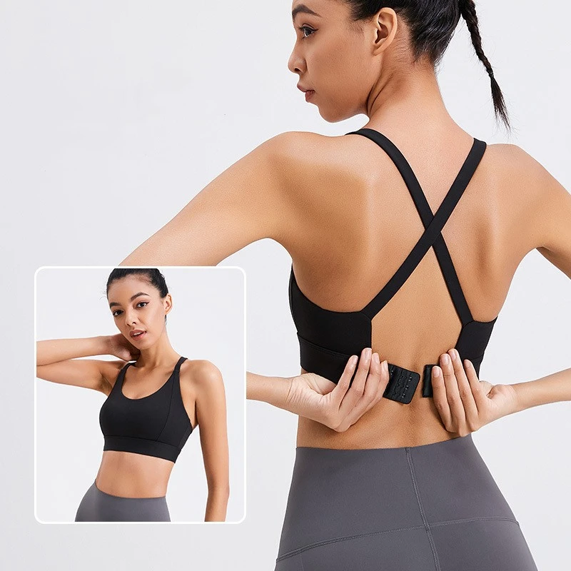 

Women Yoga Sports Bra Shockproof Non-removable Gym Wear Beauty Back Yoga Sports Top Quick Dry Breathable Running Fitness Bra