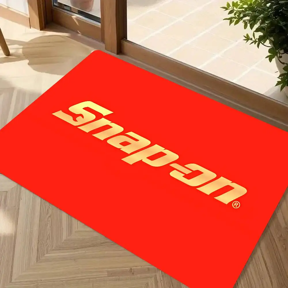 S-Snap O-On Logo Bodenmatte, geeignet für Wohnzimmer, Küche, Badezimmer, rutschfeste Matte, Haushaltsfußmatte