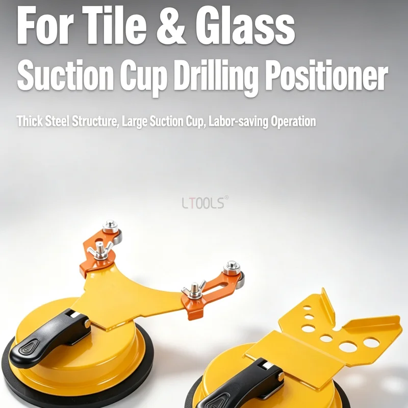 Tile Hole Drilling Locator Suction Cup Fixing Holder Efficient Drilling Positioning Tool for Tile Glass Marble Punching Work