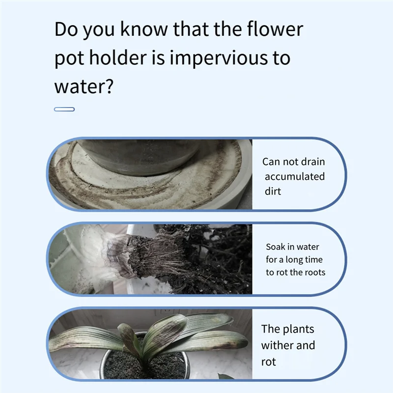 

AFOURT-Plant Stand With Wheels:13Inch Plant Stand With Drainage Tray, 360°Rolling Wheels For Planters,Plant Stands Durabl