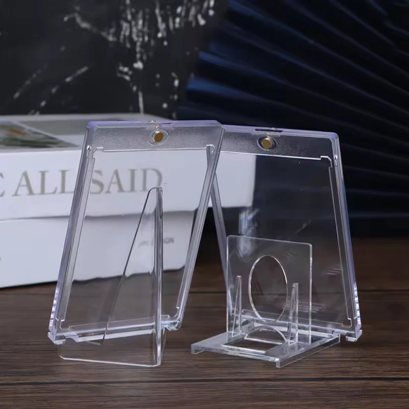 1/5/10ard Holder Support Cards Protectors Hard Plastic Sleeves Trading Display Case Sports Card-2 Style To Choice