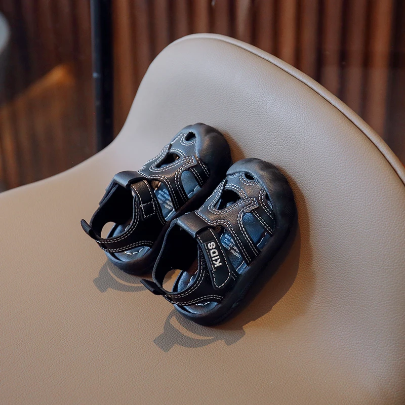 ベビーサマーサンダル白男の子幼児靴ベビーシューズリトルキッズガールズ子供ソフトスポーツサンダル0-6歳の子供靴