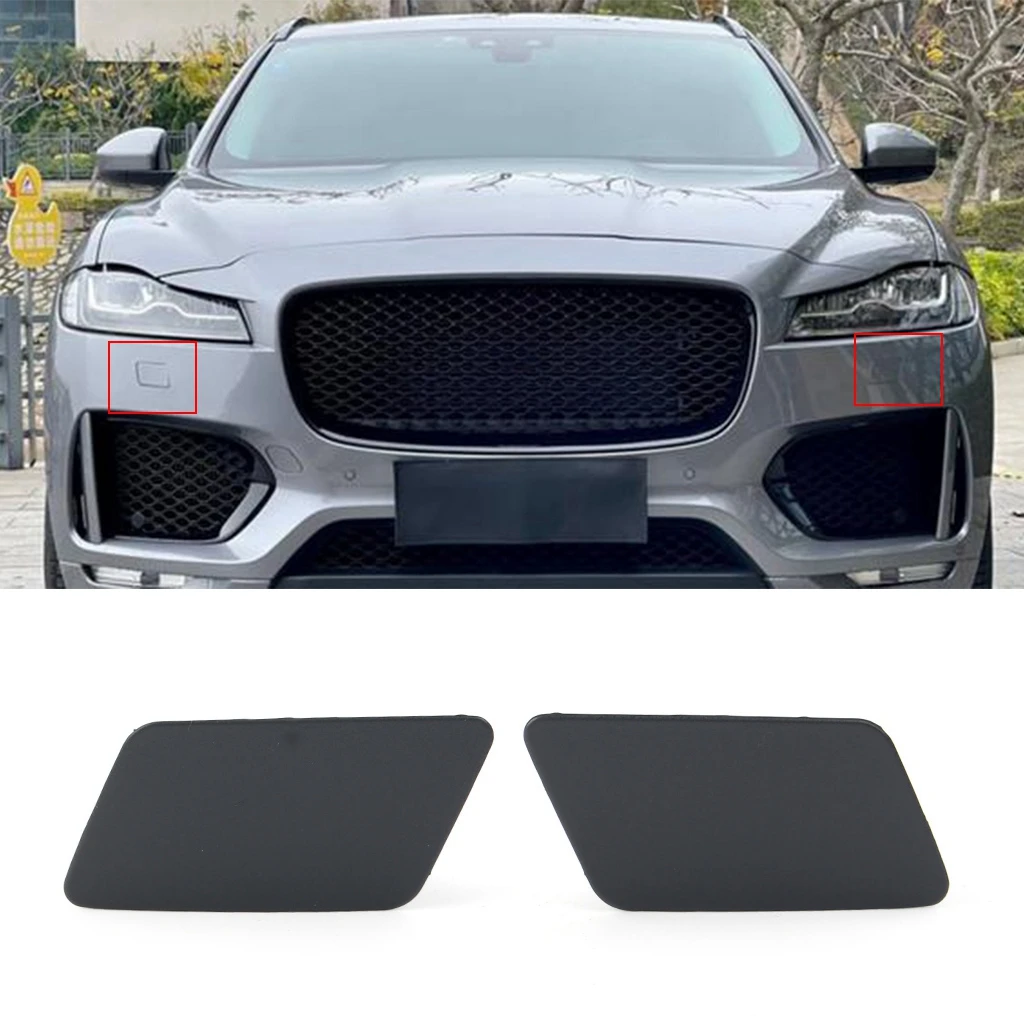 

2Pcs Car Front Headlight Headlamp Washer Cover Cap For Jaguar F-Pace 2017 2018 2019 2020 Car Accessories