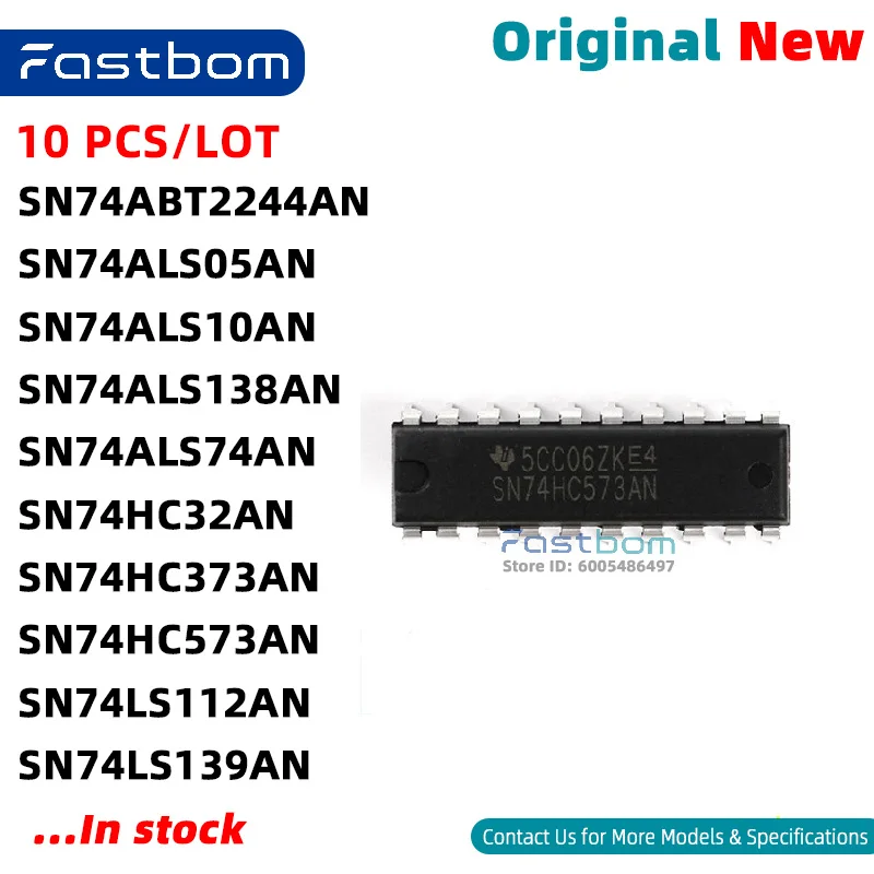 SN74ALS138AN SN74LS139AN SN74HC573AN SN74LS112AN SN74HC373AN SN74HC32AN SN74ALS05AN SN74ALS10AN SN74ABT2244AN SN74ALS74AN DIP-14