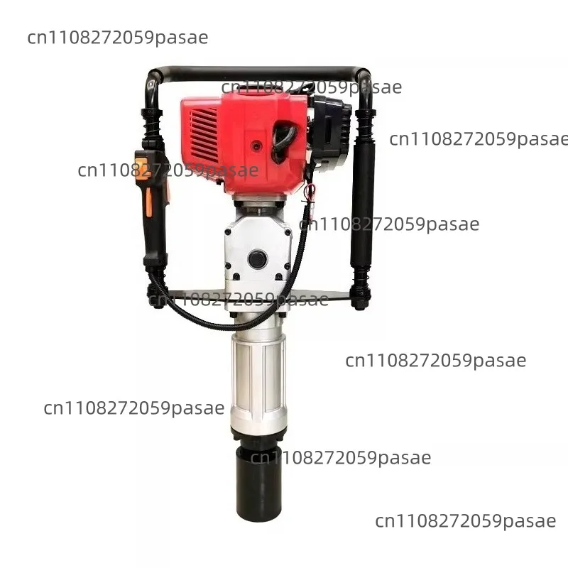 High-Power 1900W Gas-Powered Pile Driver for Road Guardrail Foundation Construction and Wooden Piles
