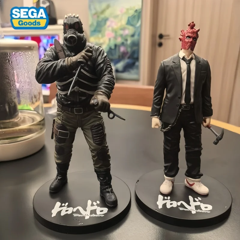 

Sega Original In Stock Dorohedoro Kaiman Lizard Head Gas Mask Action Figure Pvc Desktop Ornament Model Collection Toys Gifts