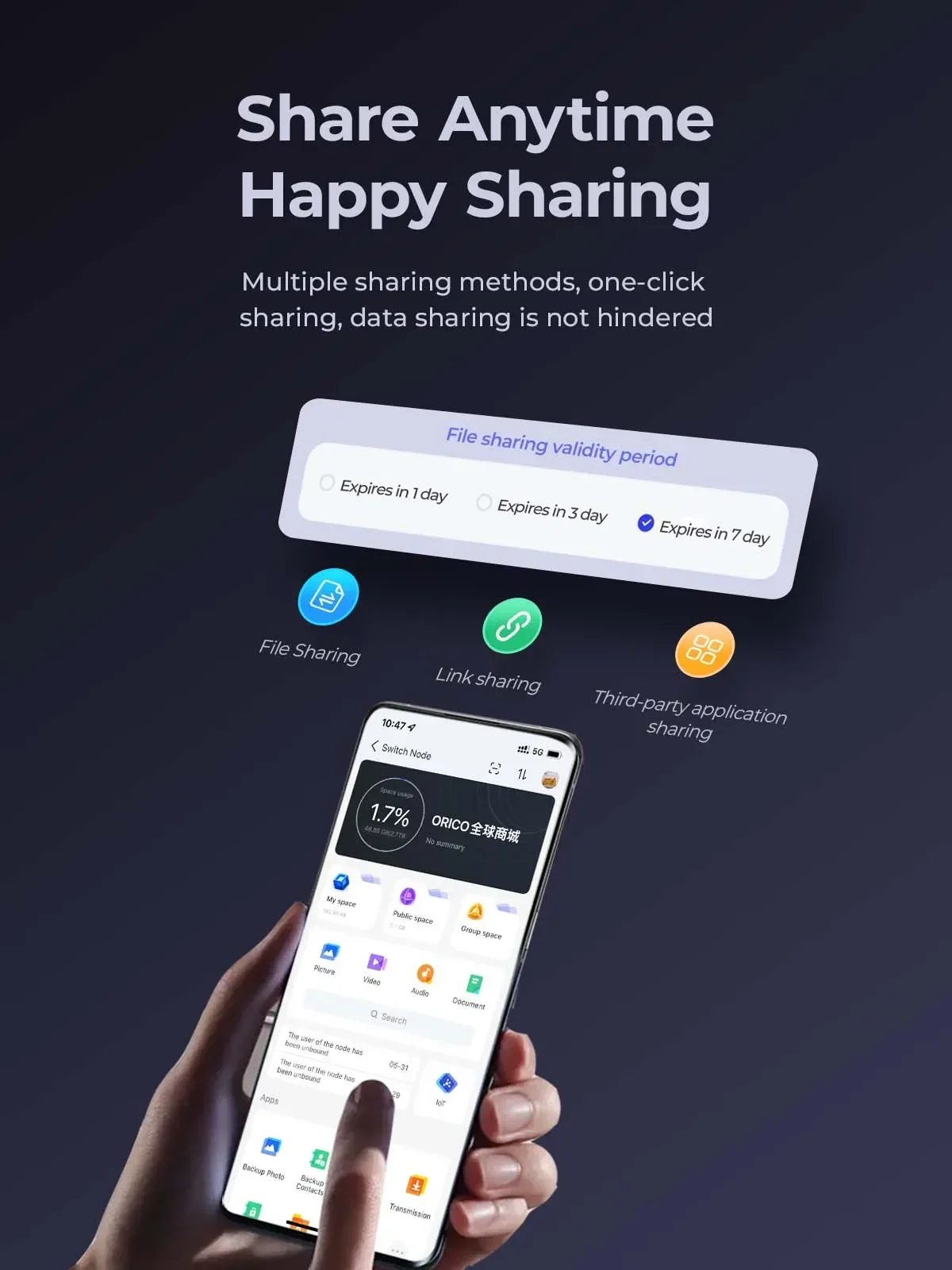 ORICO NAS Network Storage For Personal Network Attached Storage Compatible with 3.5 Inch HDD Case Automatic Backup Remote Access
