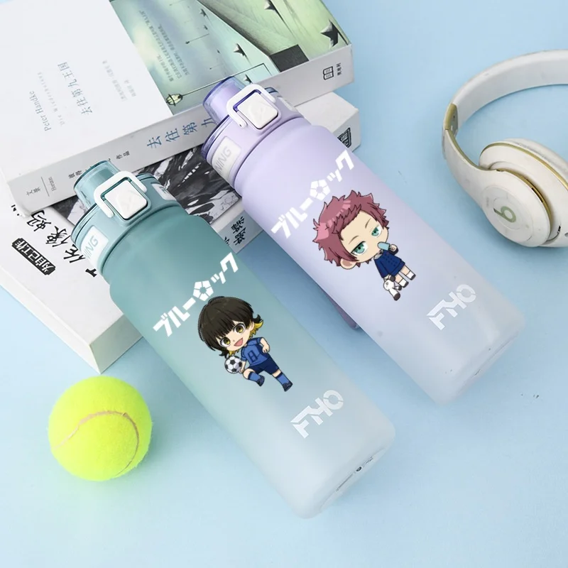 BLUE LOCK 750ml Plastic Anti-drip Water Bottle for Fitness and Sports Drinking  Large Capacity   Children Students New Style