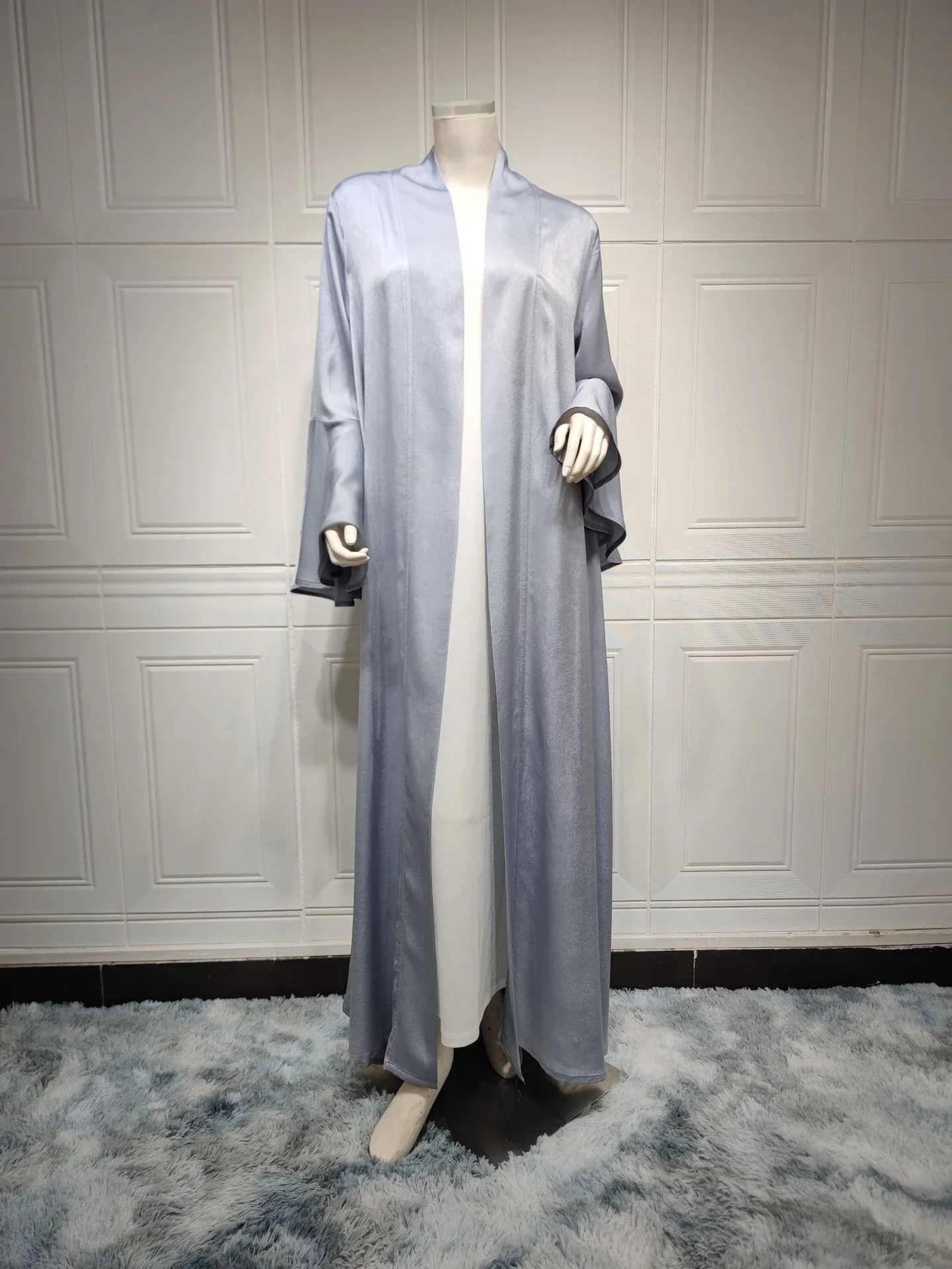 Марокканское женское платье, Abaya, комплект из 2 предметов, мусульманские платья с оборками на рукавах Дубая, ИД кафтан, вечернее длинное платье, платья, Abayas Robe