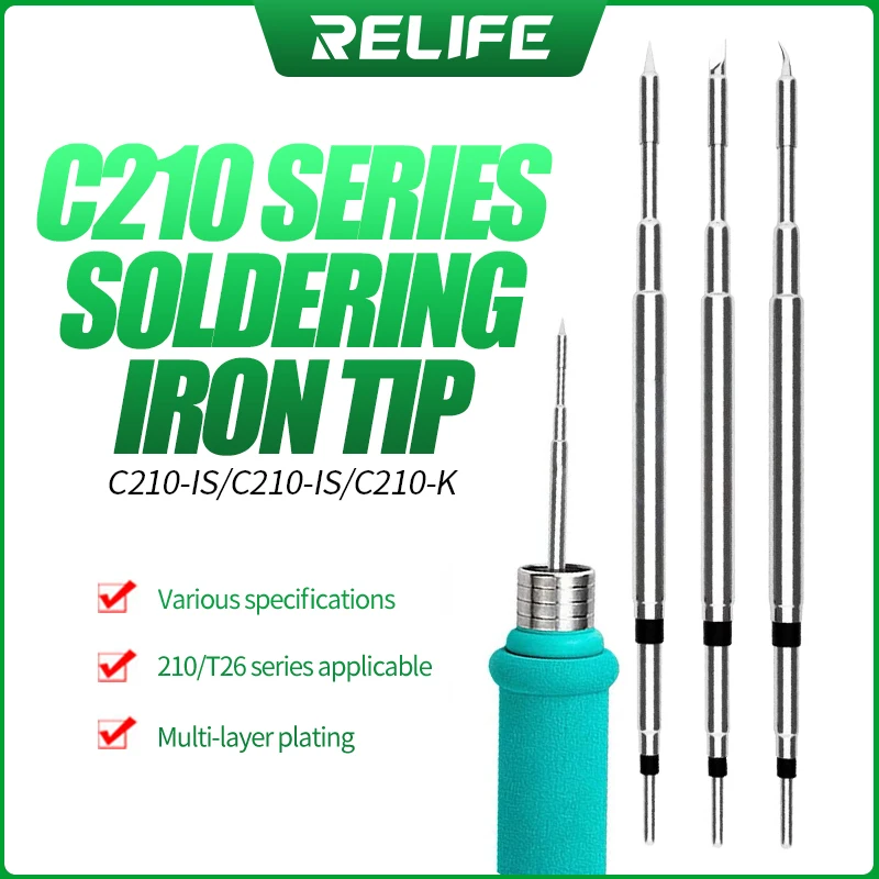 RELIFE RL-C210 The Tips are Suitable for J$C C210 Series Sugon T26 T26D Series Soldering Tips of the same Quality C210-IS I K