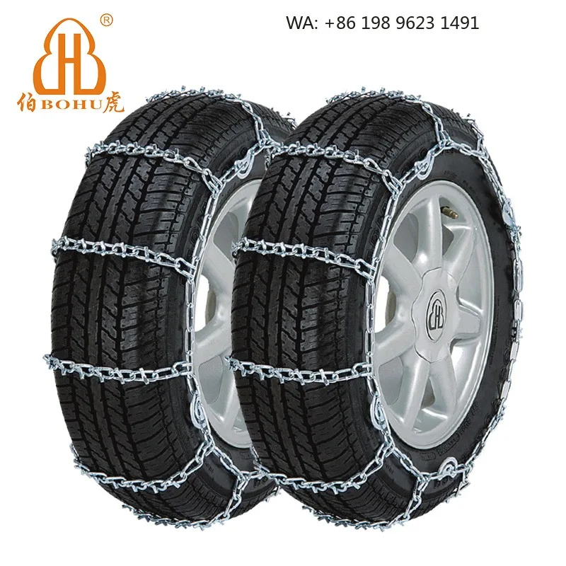 18 Series V-Bar Truck Snow Chains, Heat Treated Alloy Steel Anti-Skid Chain for Heavy Vehicle Winter Snow Use