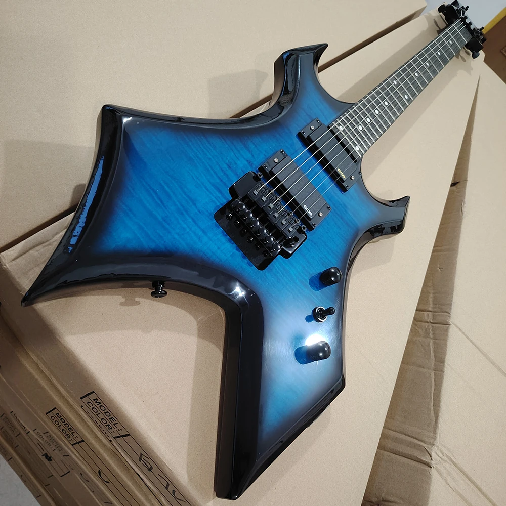 

In stock B.C.ICH Blue Flame Maple Top shaped electric guitar, active pickup, need more pictures Contact seller, fast shipping