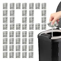 100 Uds polvo absorbente de orina fuerte absorción de agua polvo de orina de caca viaje pesca Camping Gel de baño para emergencias al aire libre