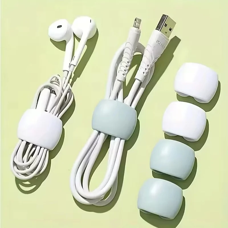 Earphone Holder Cord Clip Storage Holder For Earphone Cables Organizer Neat Wire Management Accessories For Desk Car Bag Storage