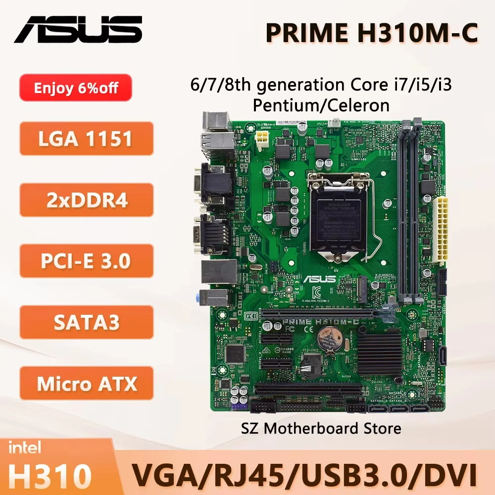 ASUS H310 Micro ATX (LGA1151 DDR4)