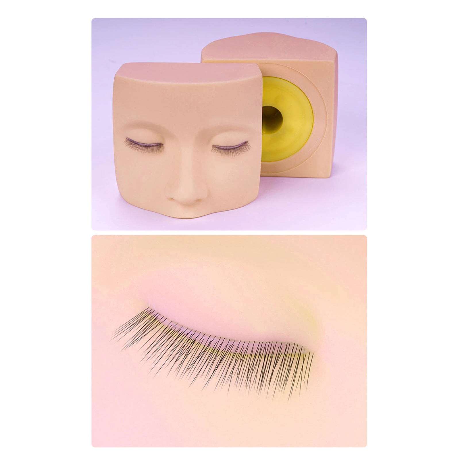Eyelashes Mannequin Head Eyelash Extension Mannequin Head PVC Realistic Comfortable Touch Reusable Practical Mannequin Head