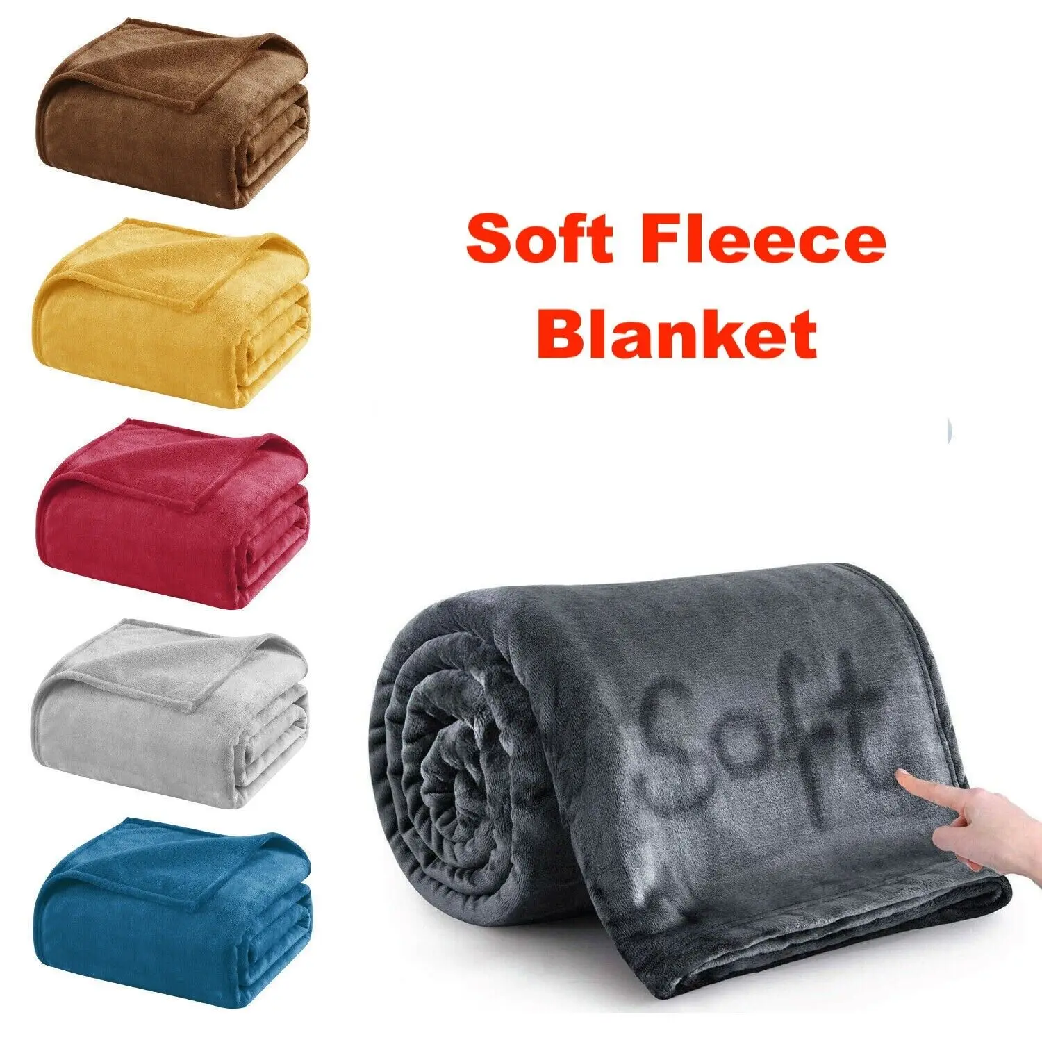 Mink Fleece Blankets Super Soft Flannel Queen Size Blanket for Bed Luxury Cozy Microfiber Plush Fuzzy Blanket for Winter