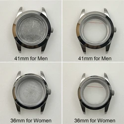 36mm/41mm Watch Case/Strap for NH35/NH36/4R35A/4R36A Movement Modified 316L Steel Case for Men/Women Mechanical Watch Part