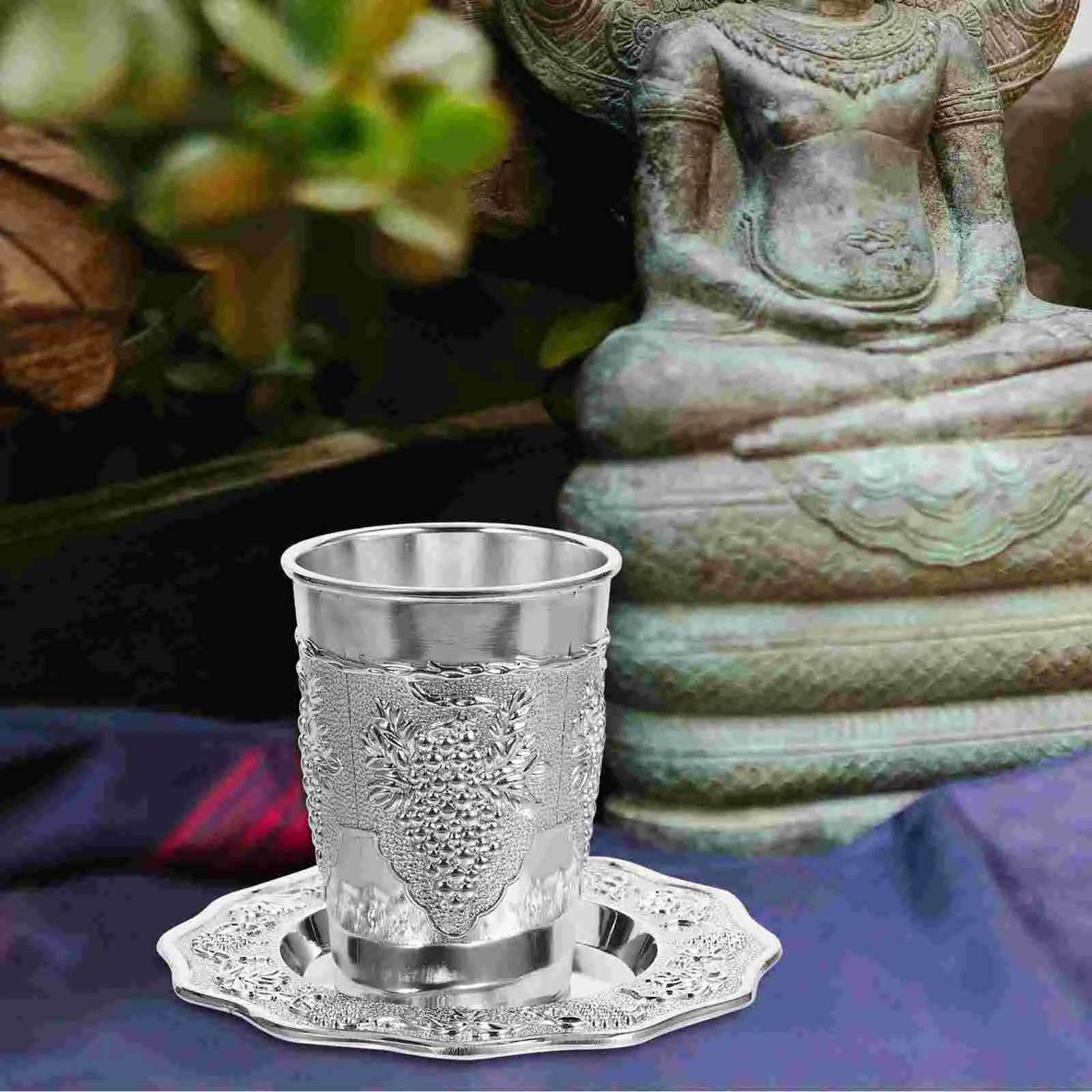 Blessing Glass Set Metal Cup Mugs for Vintage Medieval Zinc Alloy