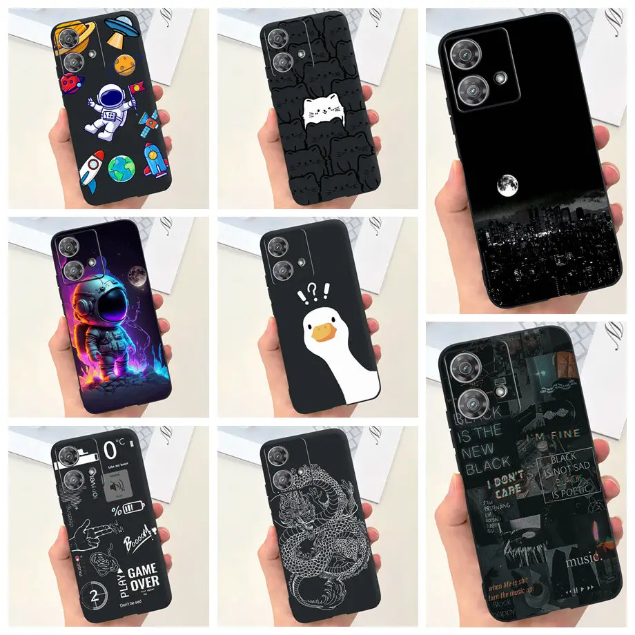 For Motorola Moto Edge 40 Neo 5G Case Cool Style Soft Silicone Rubber Anti-knock Phone Cover Cartoon Pattern Fundas Edge40 Neo