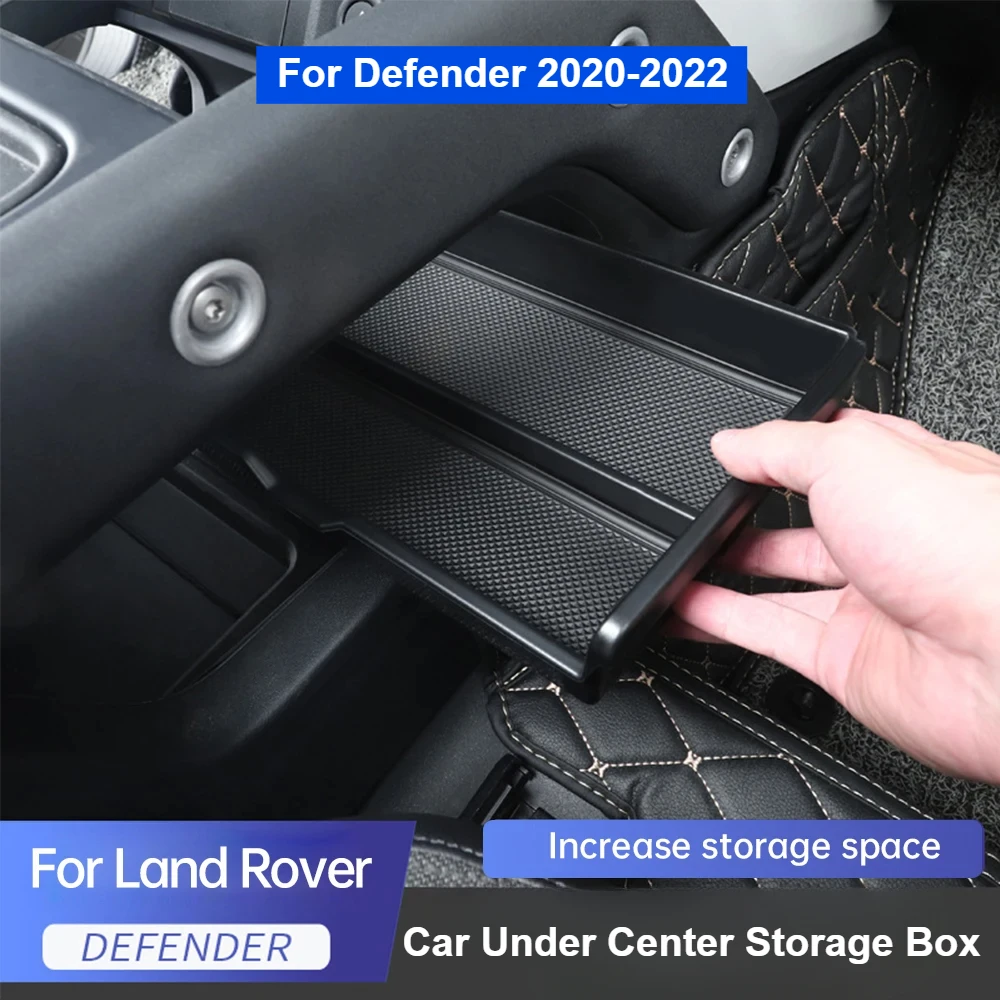 

For Land Rover Defender 90 110 2020 2021 2022 Car Under Center Storage Box for Defender Car Center Lower Organizer Storage Box