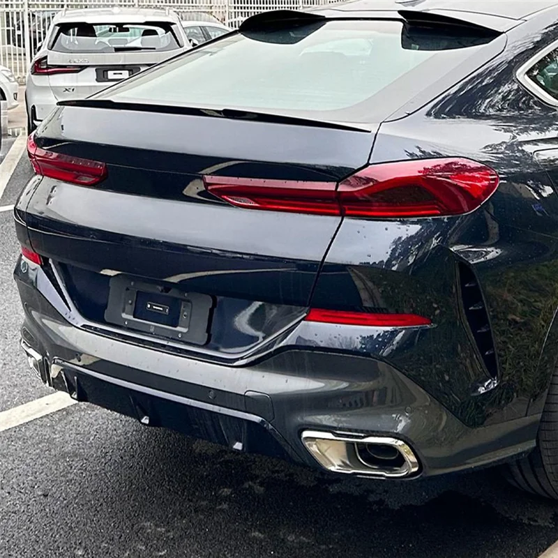 Superior-Car Rear Trunk Spoiler Wing Automobile Body Kits Spoiler For BMW X6 G06 2019-2024 Carbon Fiber