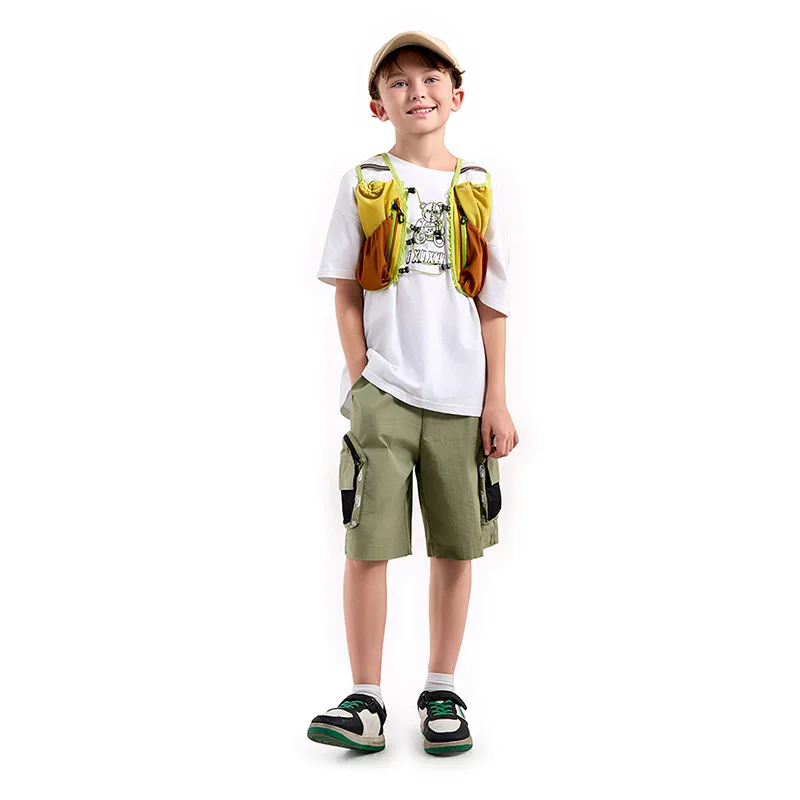 Lightweight Kids Marathon Vest, Breathable Biking Backpack, Multi Compartment Running Pack, Secure Outdoor Hydration Daypack