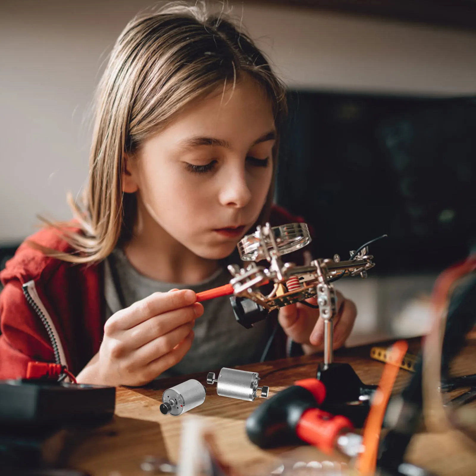 

2pcs Dc Shaft Electric For Electric Dual Head Motor Massagers Projects Durable Dc Dual Head Motor Small Body Low Noise