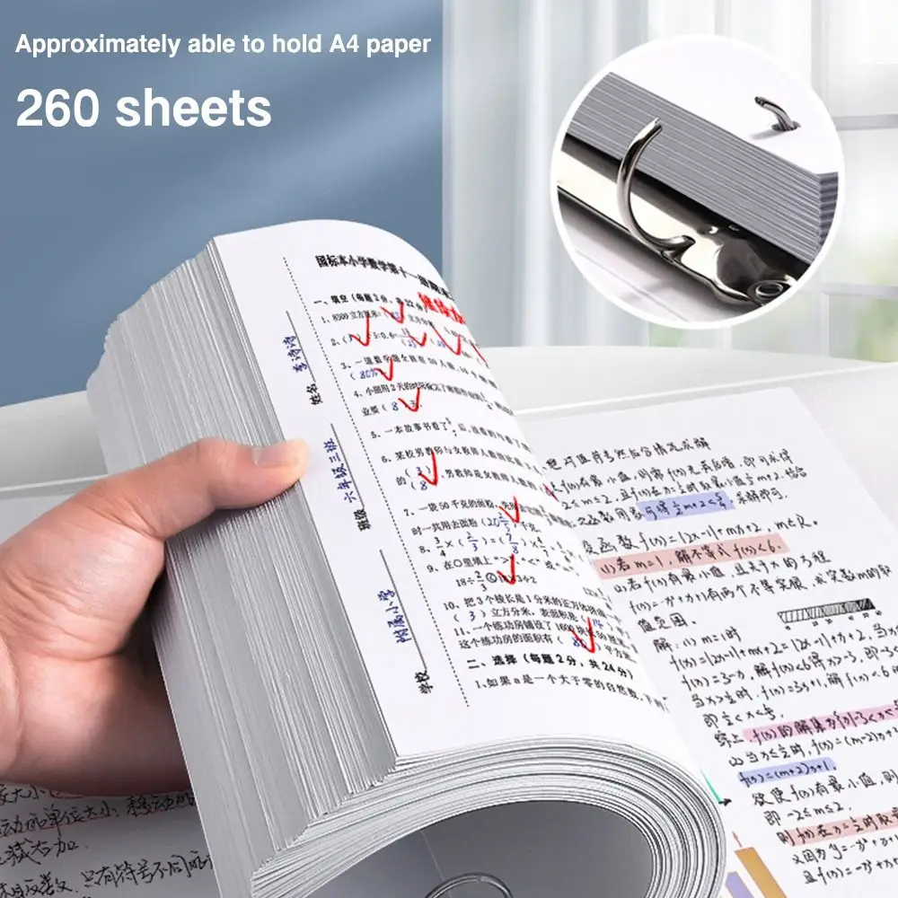 Practical PP Storage Booklet A4/A5/B5 Binder Loose Leaf Family ID Storage Bag Dustproof Bill Storage Binder Office