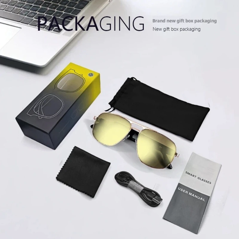 GS02 Magnetic Smart Bluetooth Glasses, Polarized & Lightweight, Voice Control & Multi - Scene, Driving/Sports