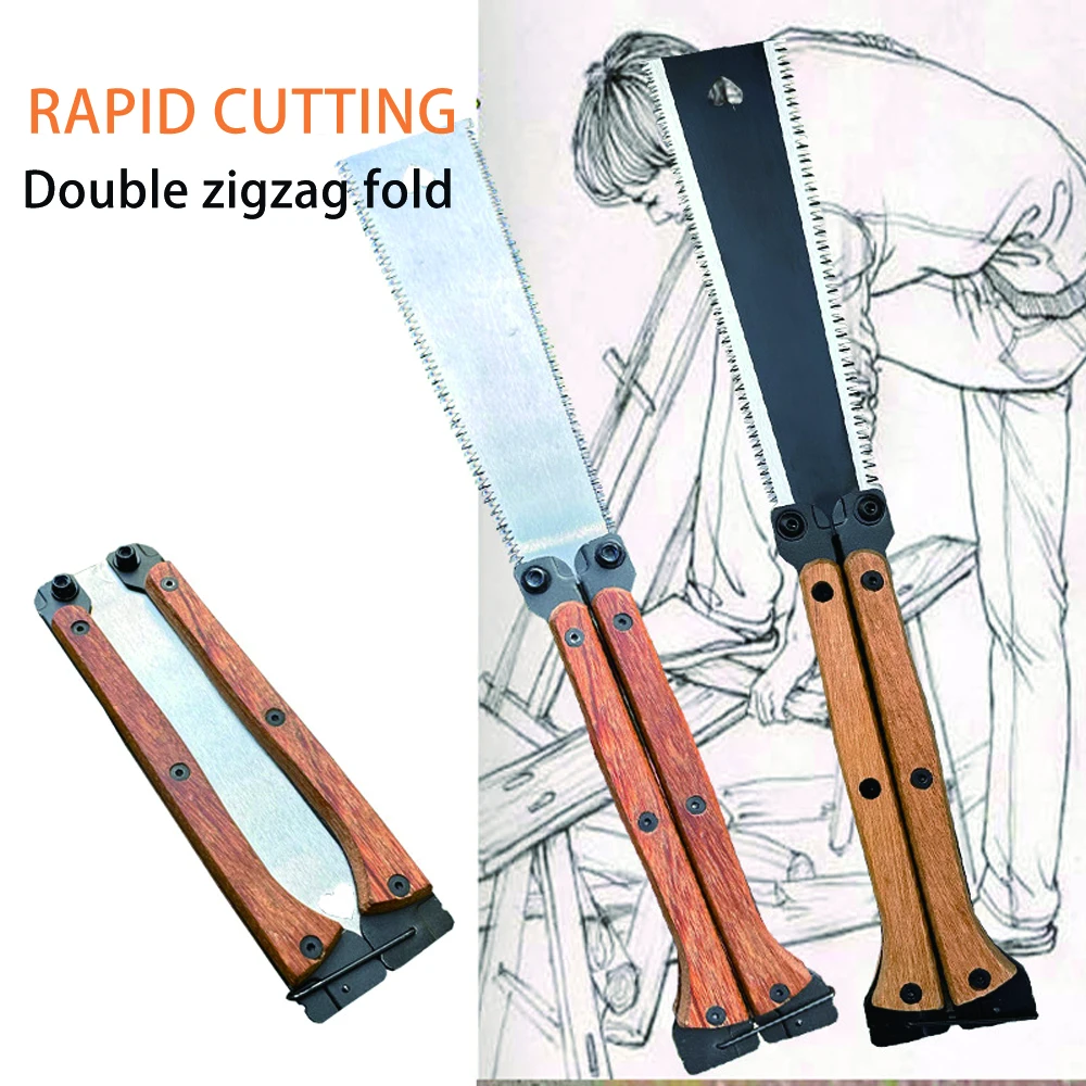 Складная 5,5-дюймовая Ручная Пила, Маленькая Двусторонняя Тяговая Пила SK5, Стальная Деревообрабатывающая Пила Для Кемпинга