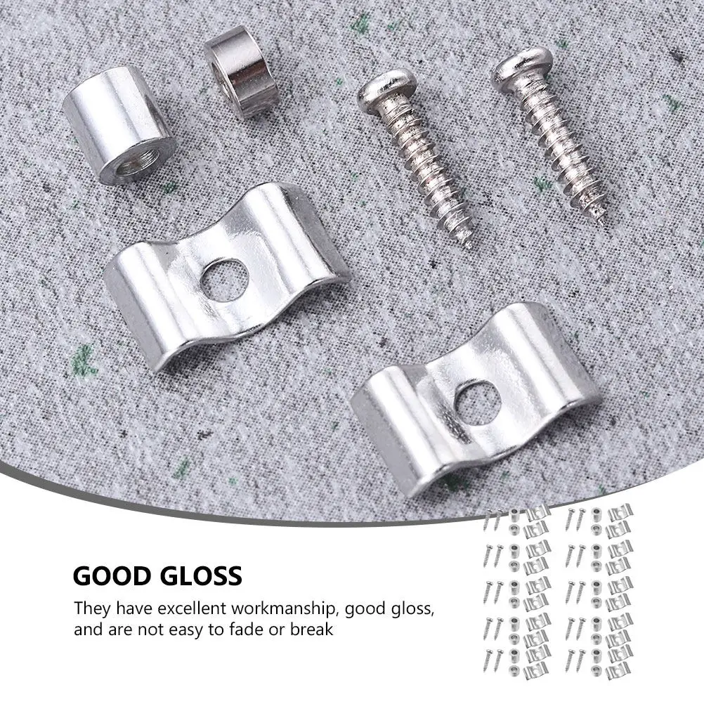 10Sets Metal Guitar Strings Tree For Guitar Builder Lock Buckles Pressure Buttons Tension Angle Improve