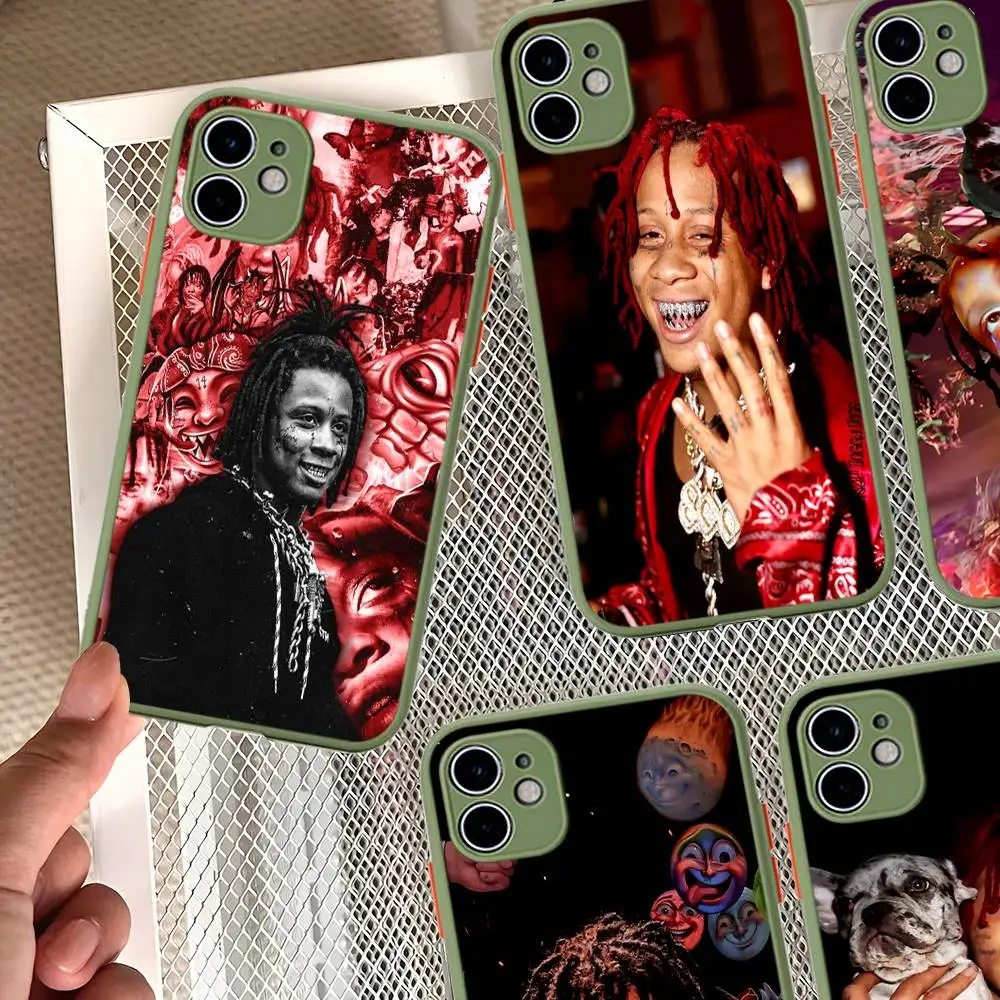 Rapper T-Trippie R-Redd For iPhone 15 16 Pro Max 11 12 13 14 XS XR X Plus 16E Matte Translucent Phone Cover