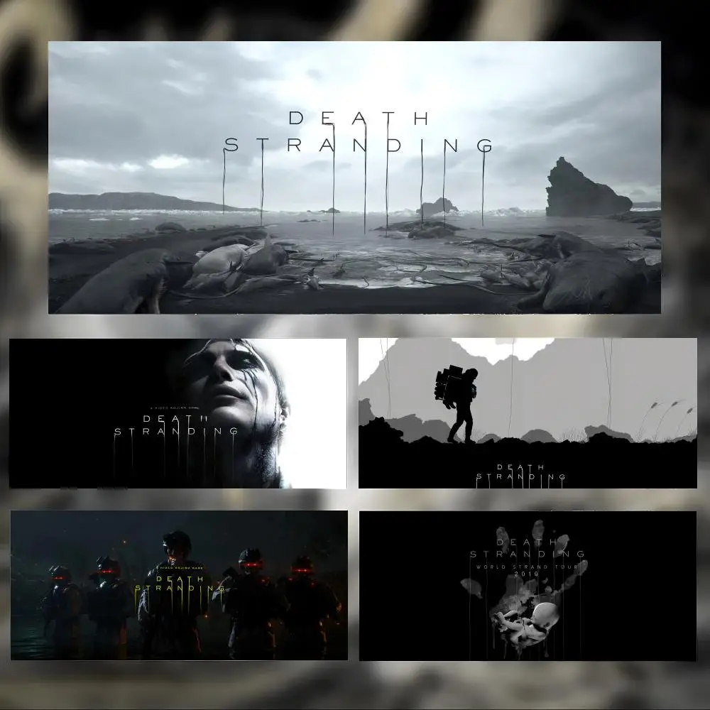 Alfombrilla de ratón grande y gruesa con bordes cosidos para juegos, diseño misterioso y genial de D-Death Stranding, para PC