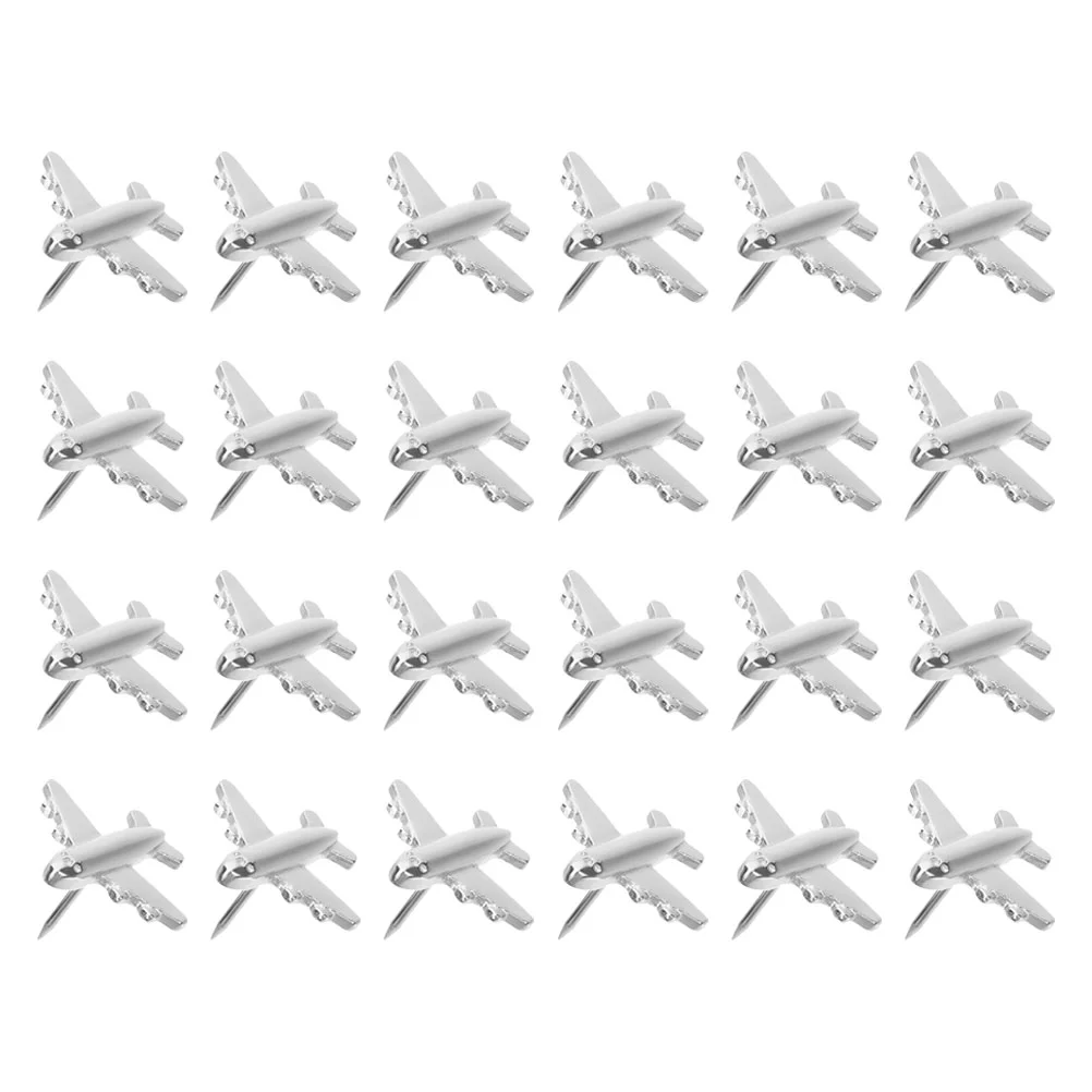 

24 Pcs Creative Decorative Push Pins Airplane Metal Thumb Tacks Thumbtacks Pushpin