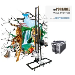 Foldable 3D 5D Wall Printer Wall printing machine stampante da parete Highly resolution Wall Printer Double DX7 heads