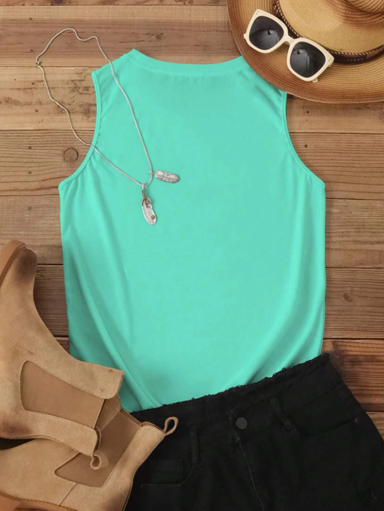 Women's Summer Vacation Casual Fashion Versatile Turtle Print Tank Top