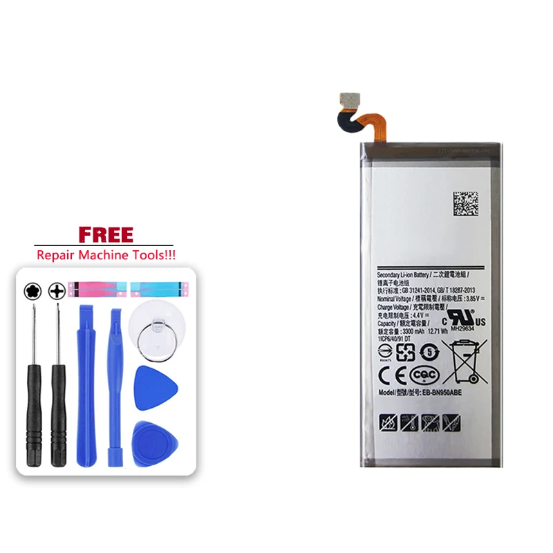 Аккумулятор EB-BN950ABE 3300 мАч для Samsung Galaxy Note 8 Note8 N950 SM-N950F N950FD N950U/U1 N950W N950N N9500 Аккумулятор + инструменты