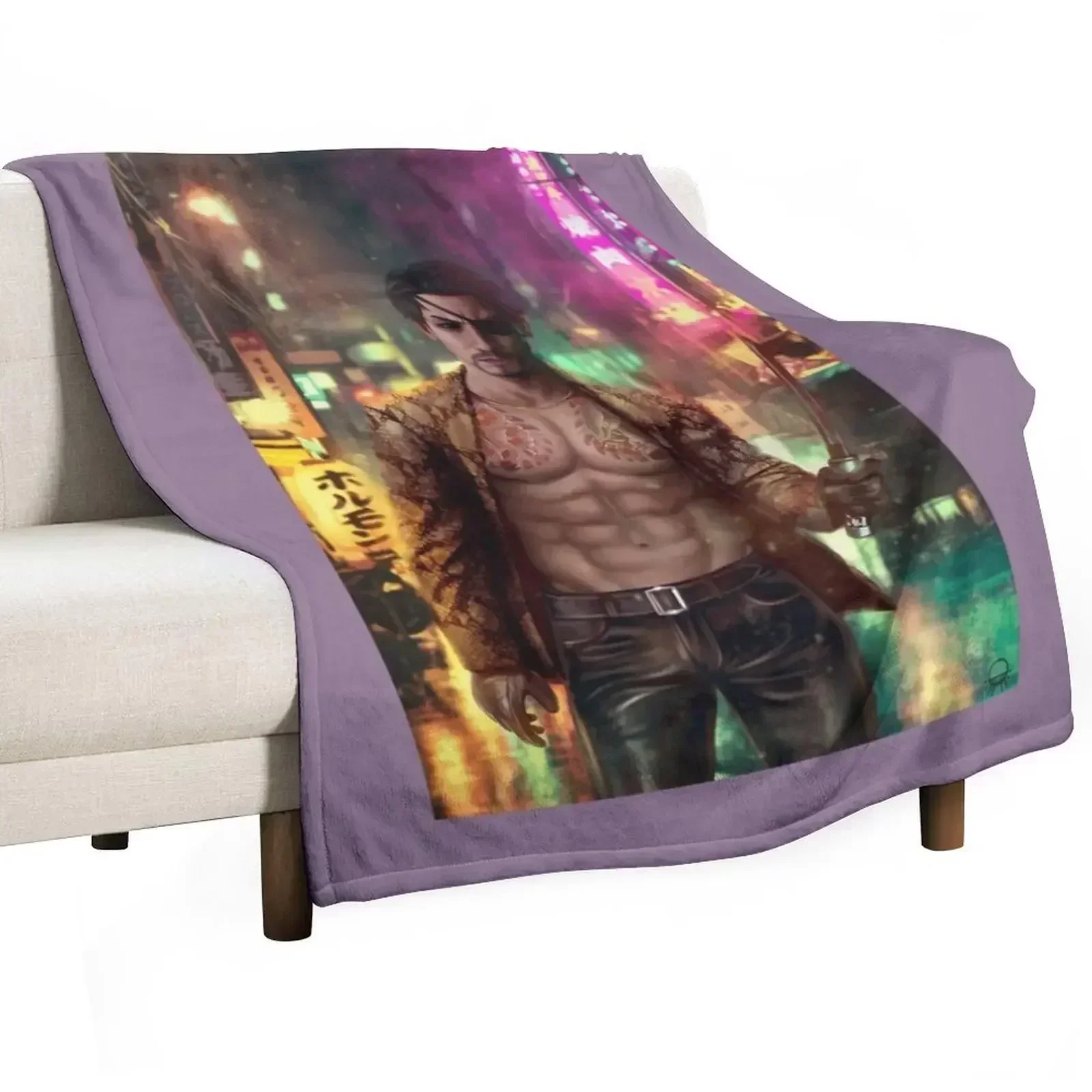 

Majima Goro Throw Blanket Decorative Sofa Softest halloween Blankets