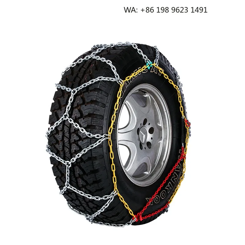 4WD Heavy Duty Snow Chains, GS Certified Alloy Steel Anti-Skid Tire Chain for SUV Winter Complex Road Conditions