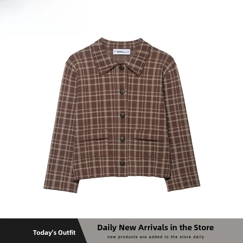 

Faionable ZR Sle женское вязаное клетчатое пальто осень-зима из полиэстера ort Sve на пуговицах теплая повседневная верхняя одежда